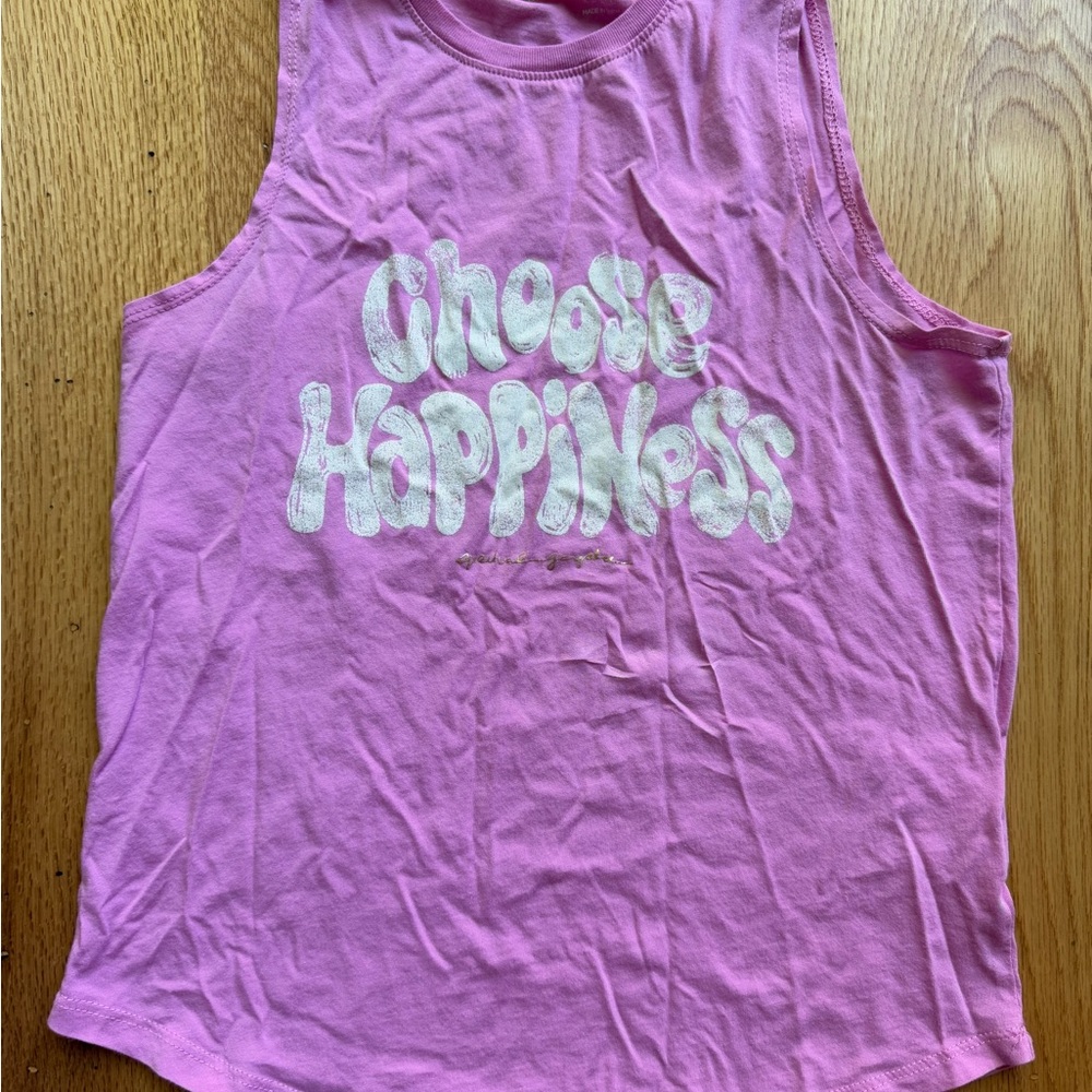 Spiritual Gangster Pink Choose Happiness Tank Top